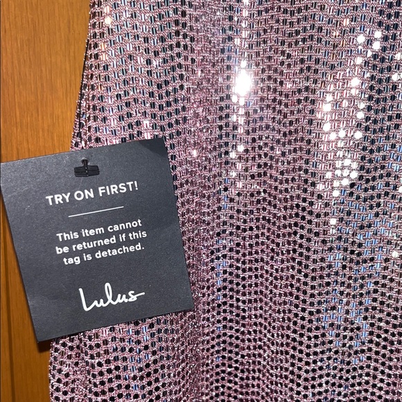 NWT Lulu’s Purple Sequin Mini Dress - Size L - Picture 3 of 4